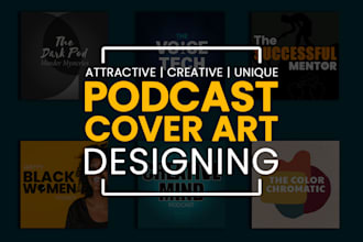 design creative and professional podcast cover art