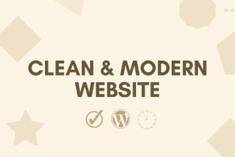 design a clean and modern wordpress website design