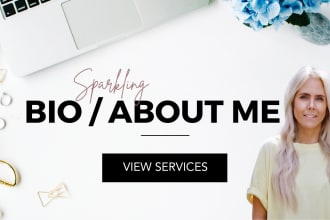 write a sparkling bio or about me