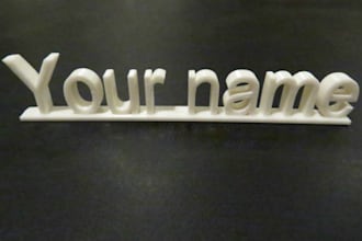 3d Print Your Name