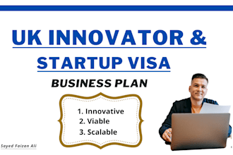 write a business plan for the UK innovator and startup visa