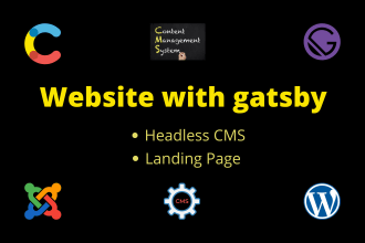 develop gatsby js static jamstack website, gatsby landing page
