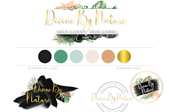 design beautiful watercolor branding kit for you