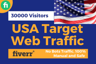 send 30k USA real human web traffic for 1 month