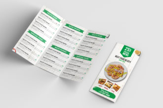 do restaurant menu design, digital menu or food flyer