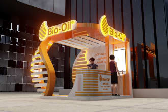 kiosk, booth exhibition stands and event in 3d design
