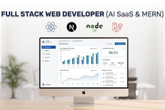 do full stack web development, react js, next js, laravel app