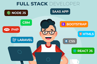 develop custom php laravel webapps , saas , CRM , react js