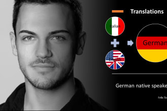 do translations from italian to german and english to german