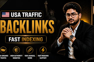 build high authority USA traffic backlinks with fast indexing