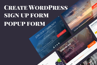 create any wordpress popup form, sign up form gravity forms