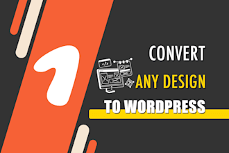 convert the design into a custom wordpress website
