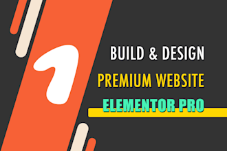 design and build a complete website using elementor pro