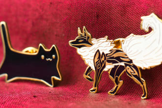 create an original enamel pin design ready for production