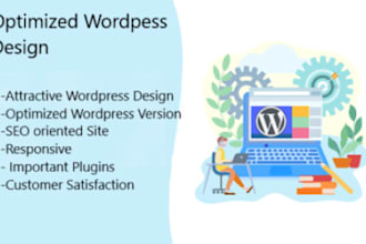 create responsive wordpress website with customized features