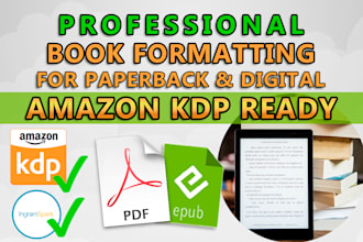 format your book for print and digital, amazon KDP, kindle
