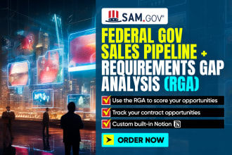 provide a custom federal gov sales pipeline and requirements gap analysis