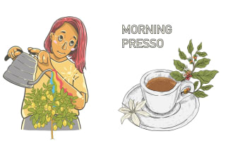 make floral theme illustration for t shirt and merch