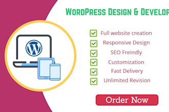 create a modern wordpress website design or wordpress blog
