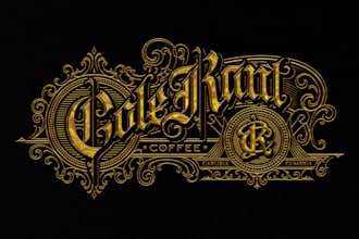 make a vintage victorian logo design