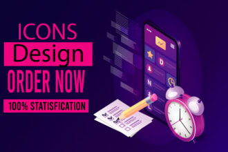 design modern icons for social media app