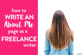 write your biography, blog posts and articles