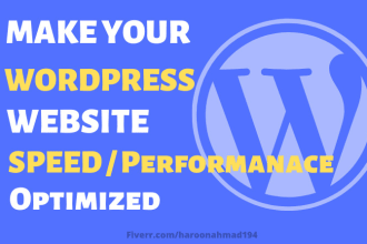 do wordpress website speed optimization, increase page speed