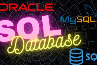 create database, sql queries, stored procedure, views, triggers and oracle tasks