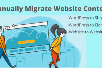 manually migrate website contents from one platform to another