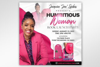 design eye catching book signing and launching flyer, poster