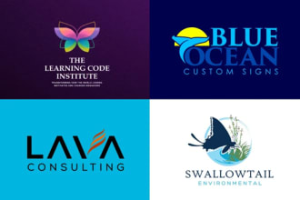 design modern minimalist logo with free business card design
