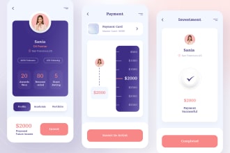 design mobile app UI UX for android or ios