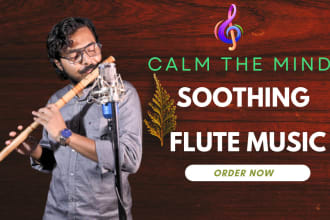make indian flute meditation music with backing ambience