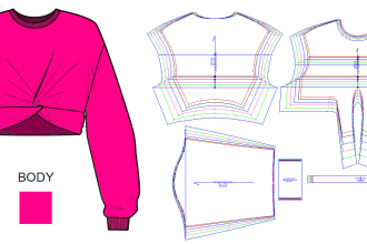 make clothing sewing pattern and grading