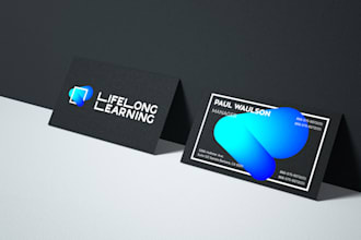 a modern design of business cards