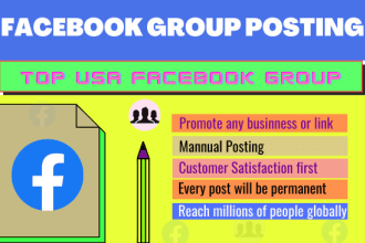 post any ads or page link in top 100 USA facebook group