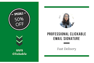 create clickable HTML email signature