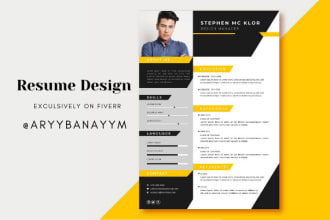 make a modern resume design