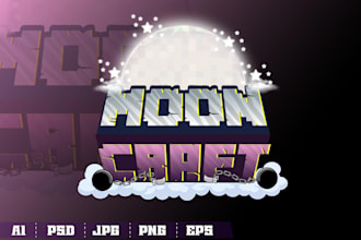 do an attractive minecraft logo design for server and animated icon