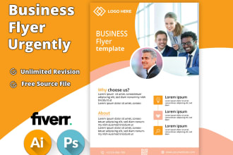 design creative, corporate, business flyer urgently