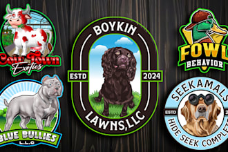 do unique animal cartoon character caricature mascot logo design