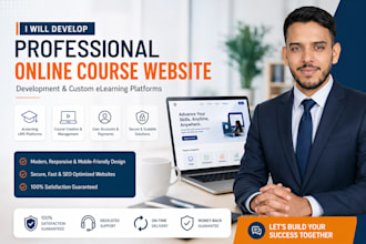 build online course website or elearning platform