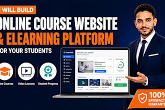 build online course website or elearning platform