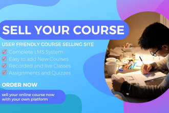 develop an online course elearning website