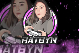 design avatar, youtube, twitch, gaming, mascot logo