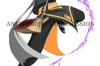 draw custom sfw anime artwork in cell shading