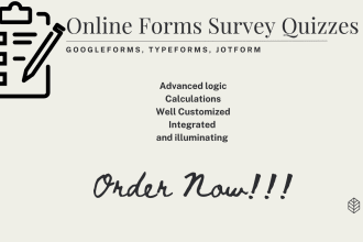 design online forms survey quizzes using googleforms, jotform, typeform