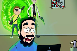 draw you as a rick and morty character in my style