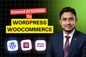build an online store using wordpress woocommerce from ai design or any ideas