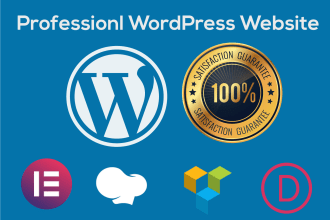 design wordpress  responsive website by elementor
